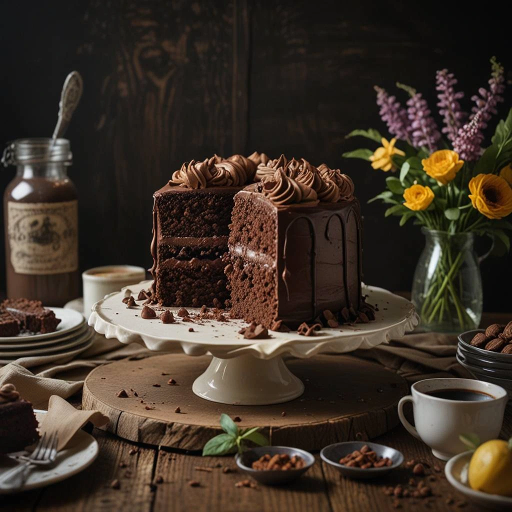 The Ultimate Triple Chocolate Cake : Rich, Moist, and Decadent