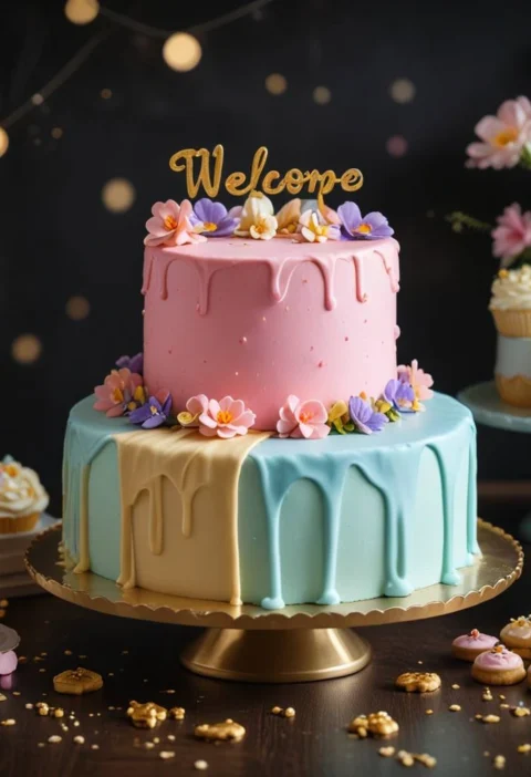 gender reveal cake