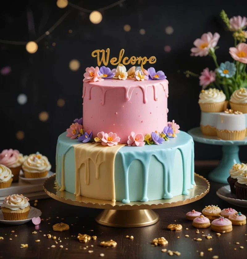 gender reveal cake