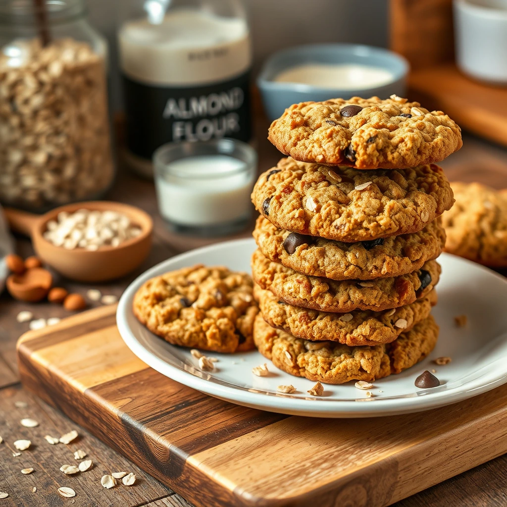 Almond Flour Oatmeal Cookies