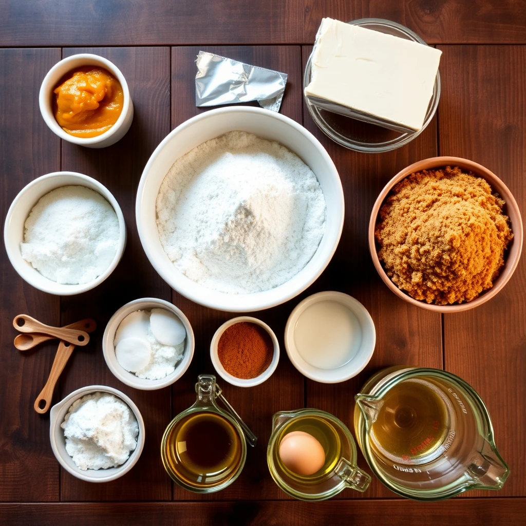 Ingredients for Pumpkin Cheesecake Cookies