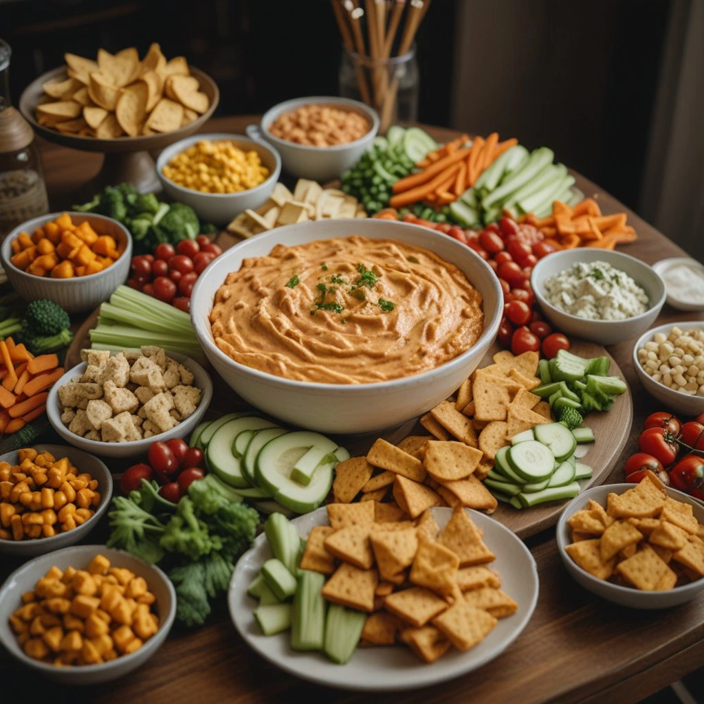 Healthy bufallo chicken dip