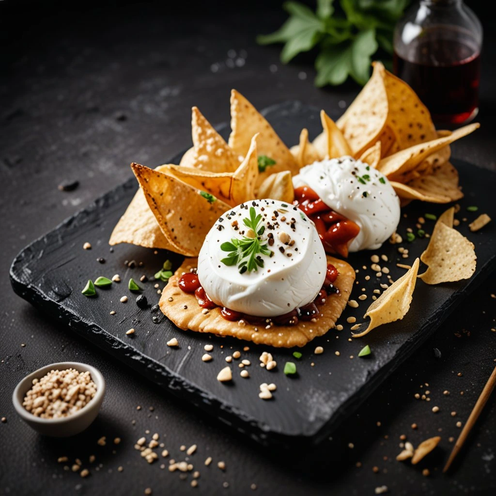 Asian-inspired honey soy burrata